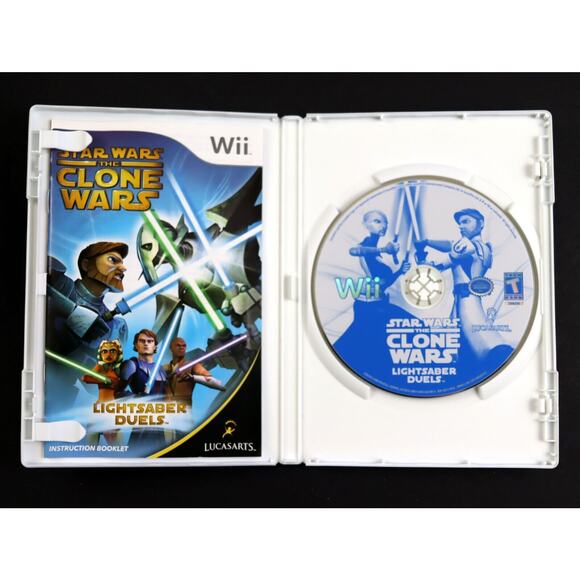 Star‎ Wars: The Clone Wars - Lightsaber Duels (Nintendo Wii, 2008) Complete - Picture 2 of 4